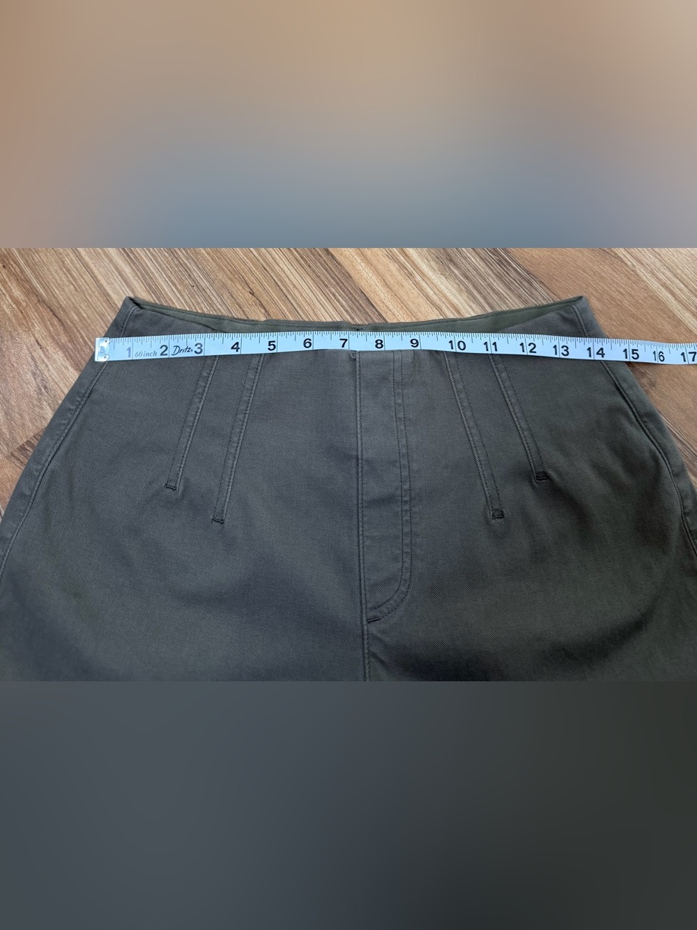 SPANX Stretch Twill Cropped Wide Leg Tuscan Olive Casual Pants , Size Medium - Picture 12 of 12